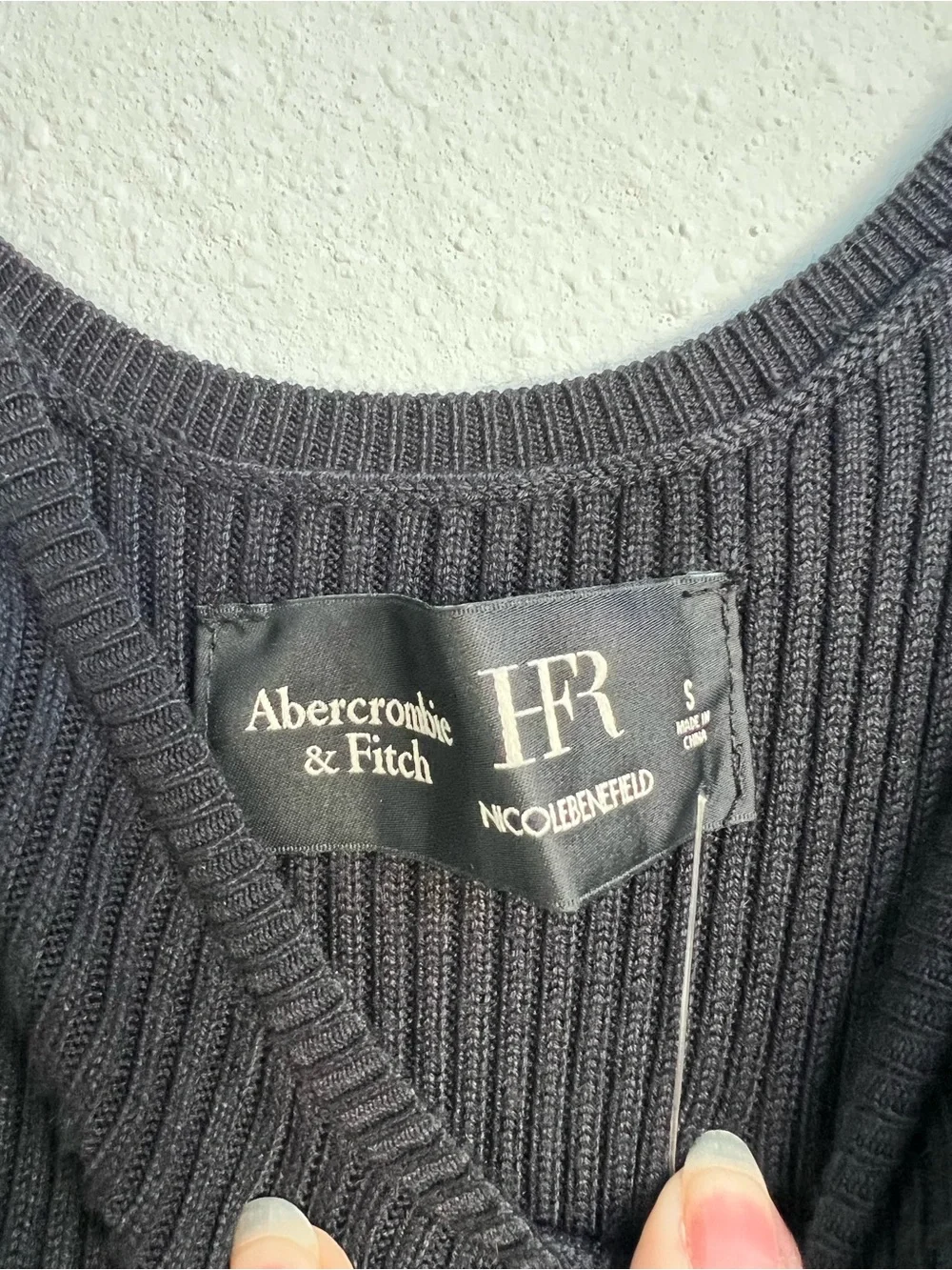 A&F Black Scoopneck Maxi Sweater Dress